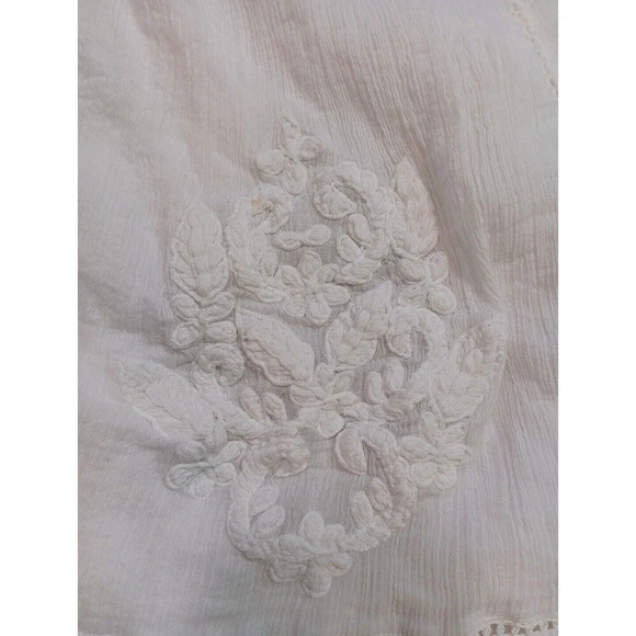 Bindu Boho Sundress Paloma Blue Tassel Tie Lined Tiered small white new - Picture 8 of 16